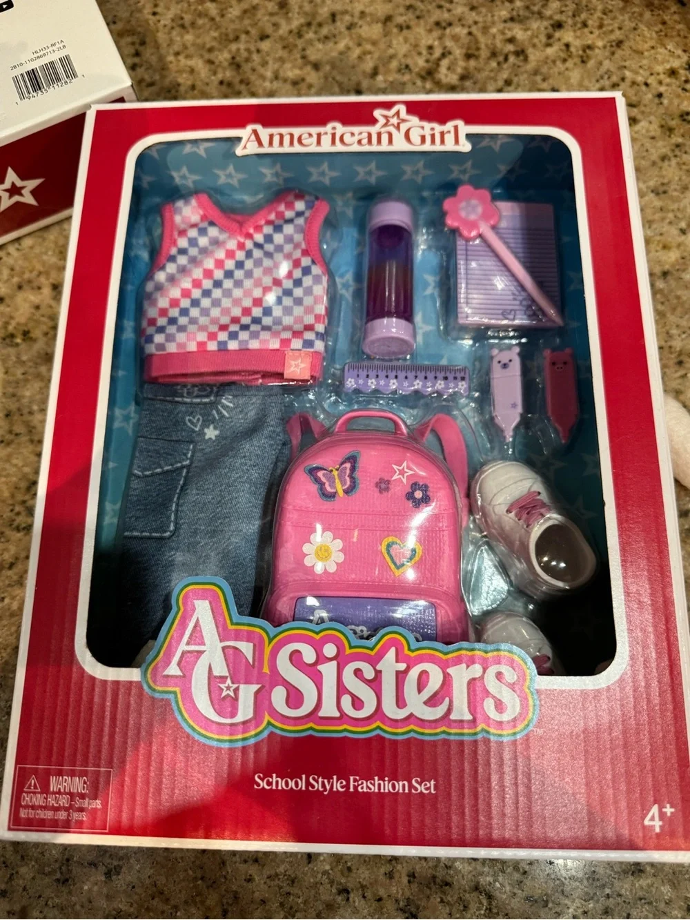 American Girl Pink and Purple School Style Accessory Set
